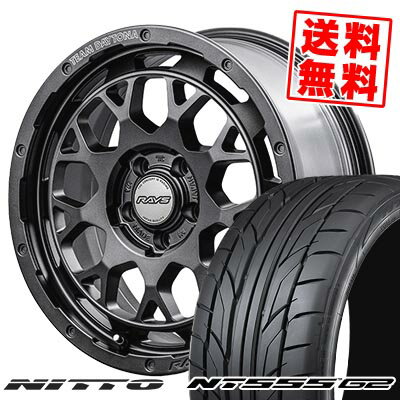 225/45R18 95Y XL ニットー NT555 G2 TEAM DAYTONA M9+ SPEC M サマータイヤホイール4本セット 【取付対象】