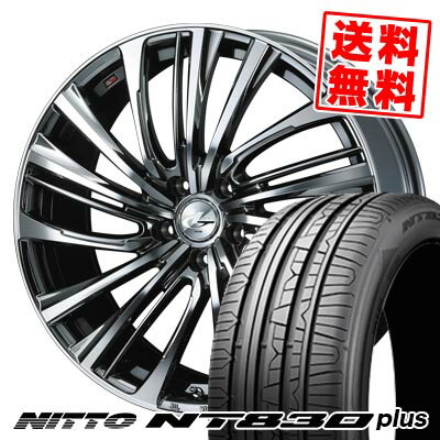 215/45R17 91W ニットー NT830 plus LEONIS FR サマータイヤホイール4本セット 【取付対象】