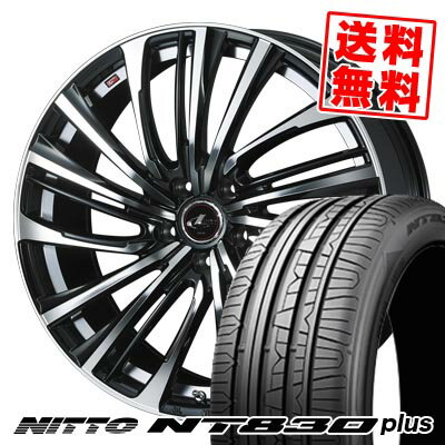 225/40R18 92Y ニットー NT830 plus LEONIS FR サマータイヤホイール4本セット 【取付対象】