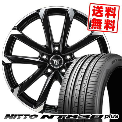 215/45R17 91W NITTO ニットー NT830 plus JP STYLE MJ-V ジェイピースタイル MJ-V サマータイヤホイール4本セット 【取付対象】