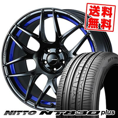 225/40R18 92Y NITTO ニットー NT830 plus WedsSport SA-27R ウェッズスポーツ SA-27R サマータイヤホイール4本セット 【取付対象】