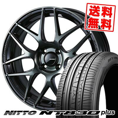165/45R16 74W NITTO ニットー NT830 plus WedsSport SA-27R ウェッズスポーツ SA-27R サマータイヤホイール4本セット 【取付対象】