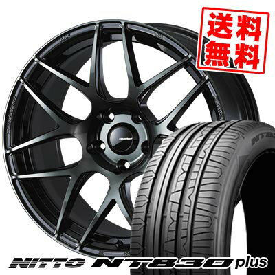 225/45R17 94Y NITTO ニットー NT830 plus WedsSport SA-27R ウェッズスポーツ SA-27R サマータイヤホイール4本セット 【取付対象】