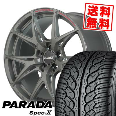 235/60R18 103V ヨコハマ PARADA SpecX PA02 RAYS VERSUS CRAFT COLLECTION VV21S サマータイヤホイール4本セット 【取付対象】