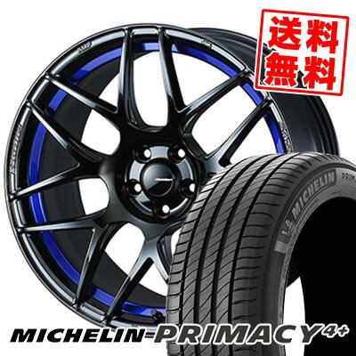 215/50R17 95W XL MICHELIN ミシュラン PRIMACY4+ WedsSport SA-27R ウェッズスポーツ SA-27R サマータイヤホイール4本セット 【取付対象】