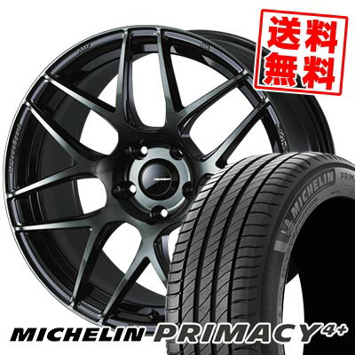 205/50R17 93W XL MICHELIN ミシュラン PRIMACY4+ WedsSport SA-27R ウェッズスポーツ SA-27R サマータイヤホイール4本セット 【取付対象】