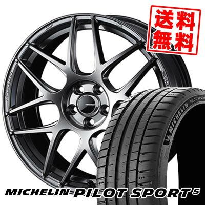 215/40R18 89Y XL MICHELIN ミシュラン Pilot SPORT5 WedsSport SA-27R ウェッズスポーツ SA-27R サマータイヤホイール4本セット 【取付対象】