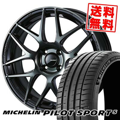 205/40R17 84Y XL MICHELIN ミシュラン Pilot SPORT5 WedsSport SA-27R ウェッズスポーツ SA-27R サマータイヤホイール4本セット 【取付対象】