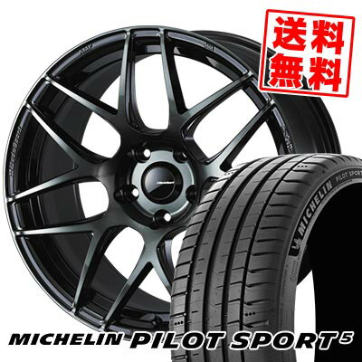 215/40R18 89Y XL MICHELIN ミシュラン Pilot SPORT5 WedsSport SA-27R ウェッズスポーツ SA-27R サマータイヤホイール4本セット 【取付対象】