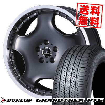 225/55R18 98V ダンロップ GRANDTREK PT5 NOVARIS ASSETE D1 サマータイヤホイール4本セット 【取付対象】