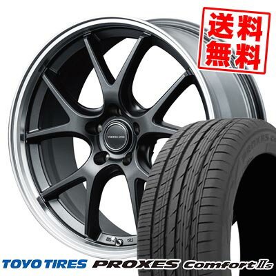 225/40R18 92W XL トーヨー タイヤ PROXES Comfort2s VERTEC ONE EXE5 Vselection サマータイヤホイール4本セット 【取付対象】