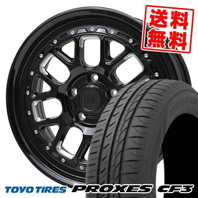 205/60R16 92H トーヨータイヤ PROXES CF3 BARKLEY HARDROCK HURON サマータイヤホイール4本セット 【取付対象】