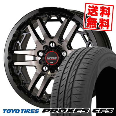 205/55R16 94V XL トーヨータイヤ PROXES CF3 WORK CRAG T-GRABIC3 サマータイヤホイール4本セット 【取付対象】