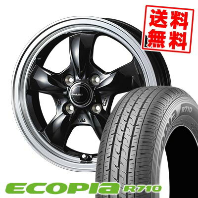145/80R12 80/78N BRIDGESTONE ブリヂストン ECOPIA R710 Gyraft 5S グラフト 5S サマータイヤホイール4本セット 【取付対象】