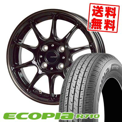 145/80R12 80/78N BRIDGESTONE ブリヂストン ECOPIA R710 G-SPEED P-07 Gスピード P-07 サマータイヤホイール4本セット 【取付対象】