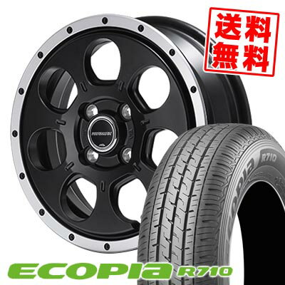 145/80R12 86/84N BRIDGESTONE ブリヂストン ECOPIA R710 ROADMAX W0-7 ロードマックス W0-7 サマータイヤホイール4本セット 【取付対象】