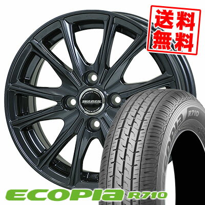 145/80R12 86/84N BRIDGESTONE ブリヂストン ECOPIA R710 エコピア R710 WAREN W05 ヴァーレン W05 サマータイヤホイール4本セット