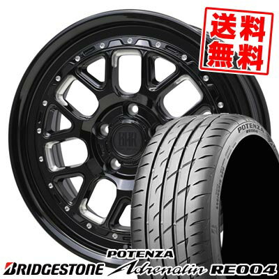 215/55R16 97W ブリヂストン POTENZA Adrenalin RE004 BARKLEY HARDROCK HURON サマータイヤホイール4本セット 【取付対象】