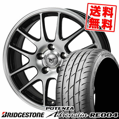 225/45R17 94W BRIDGESTONE ブリヂストン POTENZA Adrenalin RE004 ポテンザ アドレリン RE004 JP STYLE MJ02 JPスタイル MJ02 サマータイヤホイール4本セット