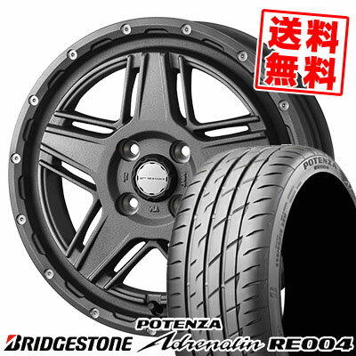 165/55R14 72V BRIDGESTONE ブリヂストン POTENZA Adrenalin RE004 ポテンザ アドレリン RE004 MUDVANCE 07 マッドヴァンス07 サマータイヤホイール4本セット