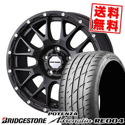 245/45R18 100W BRIDGESTONE ブリヂストン POTENZA Adrenalin RE004 MUDVANCE 08 マッドヴァンス08 サマータイヤホイール4本セット 【取付対象】