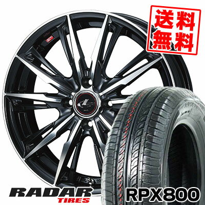 195/40R17 81W XL レーダー RPX800 WEDS LEONIS GX サマータイヤホイール4本セット 【取付対象】