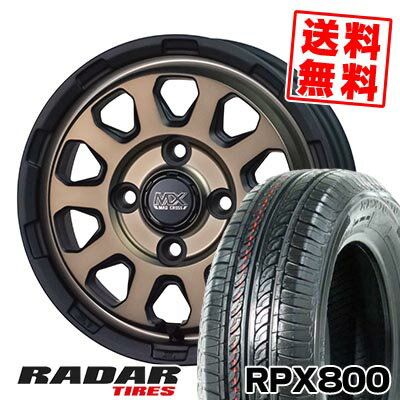 165/70R14 81T レーダー RPX800 MAD CROSS RANGER サマータイヤホイール4本セット 【取付対象】