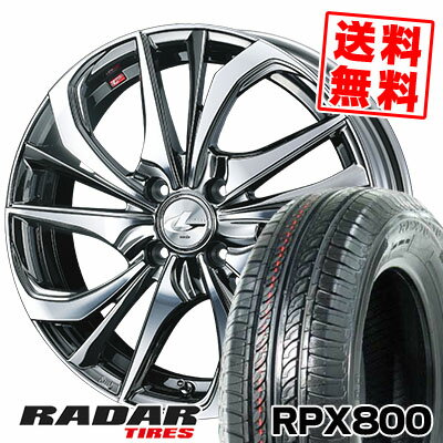 195/40R17 81W XL レーダー RPX800 weds LEONIS TE サマータイヤホイール4本セット 【取付対象】