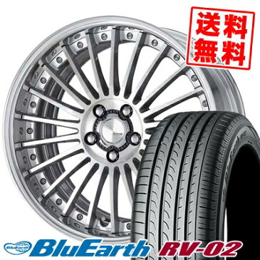 245/40R20 99W XL YOKOHAMA ヨコハマ BLUE EARTH RV02 ブルーアース RV02 WORK LANVEC LF1 ワーク ランベック エルエフワン サマータイヤホイール4本セット