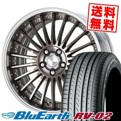 245/35R20 95W XL YOKOHAMA ヨコハマ BLUE EARTH RV02 ブルーアース RV02 2080-5H ワーク ランベック エルエフワン サマータイヤホイール4本セット