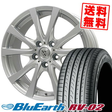 195/60R16 89H YOKOHAMA ヨコハマ BLUE EARTH RV02 ブルーアース RV-02 TRG-SILBAHN TRG シルバーン サマータイヤホイール4本セット【取付対象】