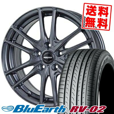 205/65R15 94H YOKOHAMA ヨコハマ BLUE EARTH RV02 ブルーアース RV-02 WAREN W03 ヴァーレン W03 サマータイヤホイール4本セット