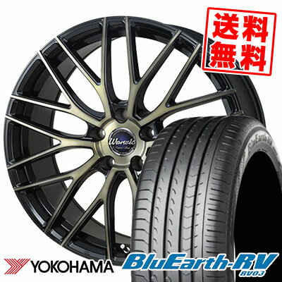 215/45R17 91W ヨコハマ BLUE EARTH RV03 Warwic Empress Mesh サマータイヤホイール4本セット 【取付対象】