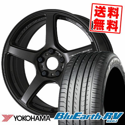 215/45R17 91W ヨコハマ BLUE EARTH RV03 WORK EMOTION T5R サマータイヤホイール4本セット 【取付対象】
