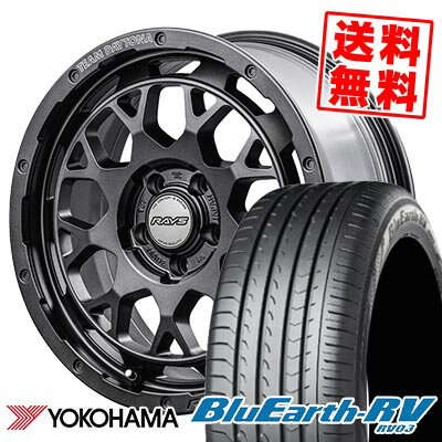 205/55R16 91W ヨコハマ BLUE EARTH RV03 TEAM DAYTONA M9+ SPEC M サマータイヤホイール4本セット 【取付対象】