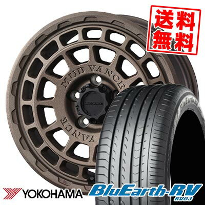 215/45R17 91W ヨコハマ BLUE EARTH RV03 MUDVANCE X Type F サマータイヤホイール4本セット 【取付対象】