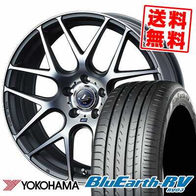 215/45R18 93W YOKOHAMA ヨコハマ BLUE EARTH RV03 ブルーアース RV03 weds LEONIS NAVIA06 ウェッズ レオニス ナヴィア 06 サマータイヤホイール4本セット