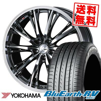 205/55R16 91W ヨコハマ BLUE EARTH RV03 WEDS LEONIS RT サマータイヤホイール4本セット 【取付対象】