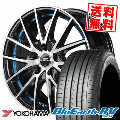 215/45R17 91W ヨコハマ BLUE EARTH RV03 SCHNEIDER RX27 サマータイヤホイール4本セット 【取付対象】
