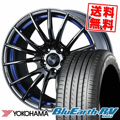 215/50R17 95V YOKOHAMA ヨコハマ BLUE EARTH RV03 ブルーアース RV03 WedsSport SA-35R ウェッズスポーツ SA-35R サマータイヤホイール4本セット