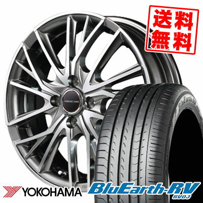 185/60R15 84H ヨコハマ BLUE EARTH RV03 VERTEC ONE VULTURE サマータイヤホイール4本セット 【取付対象】