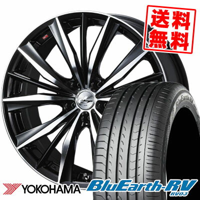 225/45R19 96W YOKOHAMA ヨコハマ BLUE EARTH RV03 ブルーアース RV03 weds LEONIS VX ウエッズ レオニス VX サマータイヤホイール4本セット