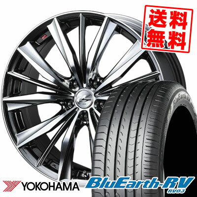 215/45R17 91W YOKOHAMA ヨコハマ BLUE EARTH RV03 ブルーアース RV03 weds LEONIS VX ウエッズ レオニス VX サマータイヤホイール4本セット