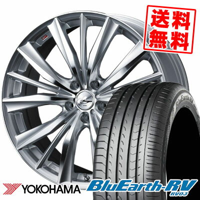205/55R16 91W ヨコハマ BLUE EARTH RV03 weds LEONIS VX サマータイヤホイール4本セット 【取付対象】