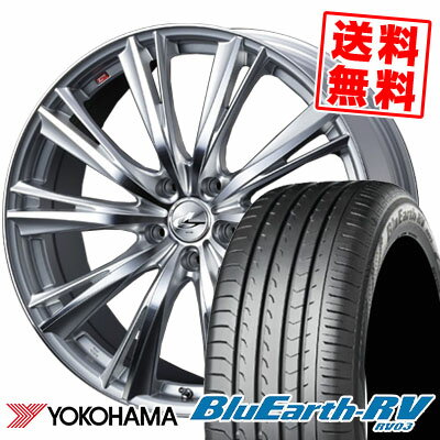 205/55R16 91W ヨコハマ BLUE EARTH RV03 weds LEONIS WX サマータイヤホイール4本セット 【取付対象】