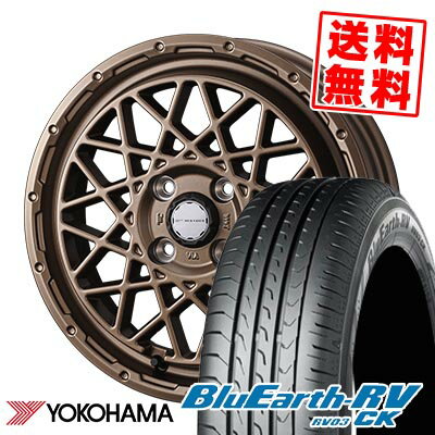 155/65R14 75H YOKOHAMA ヨコハマ BLUE EARTH RV03 CK MUDVANCE 09 マッドヴァンス09 サマータイヤホイール4本セット 【取付対象】