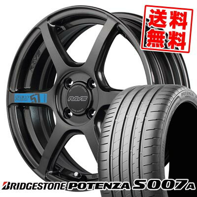 205/40R17 84Y XL ブリヂストン POTENZA S007A gramLIGHTS 57C6 SPEC M サマータイヤホイール4本セット 【取付対象】