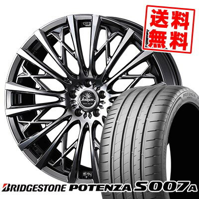 215/40R18 89Y XL BRIDGESTONE ブリヂストン POTENZA S007A WEDS kranze Schritt 855EVO ウェッズ クレンツェ シュリット 855EVO サマータイヤホイール4本セット 【取付対象】