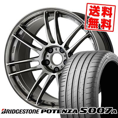 235/40R18 95Y XL ブリヂストン POTENZA S007A WORK EMOTION ZR7 サマータイヤホイール4本セット 【取付対象】