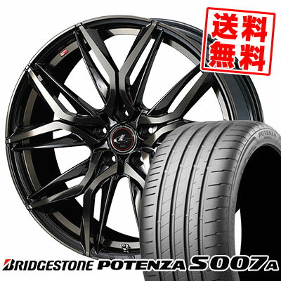 205/50R17 93Y XL BRIDGESTONE ブリヂストン POTENZA S007A ポテンザ S007A LEONIS LM レオニス LM サマータイヤホイール4本セット
